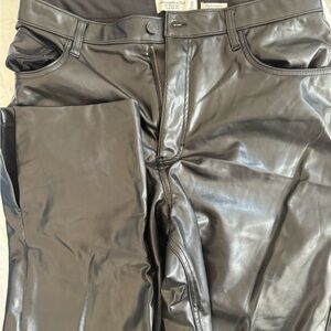 Abercrombie Black Faux Leather Pants